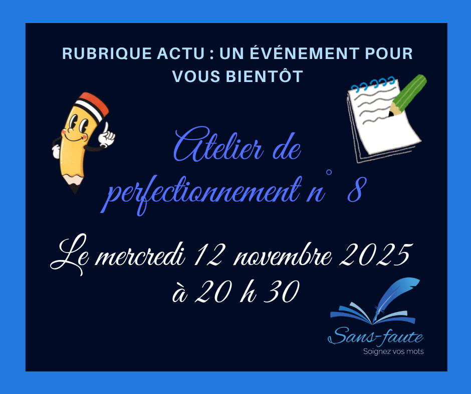 Inscription à un atelier d'orthographe