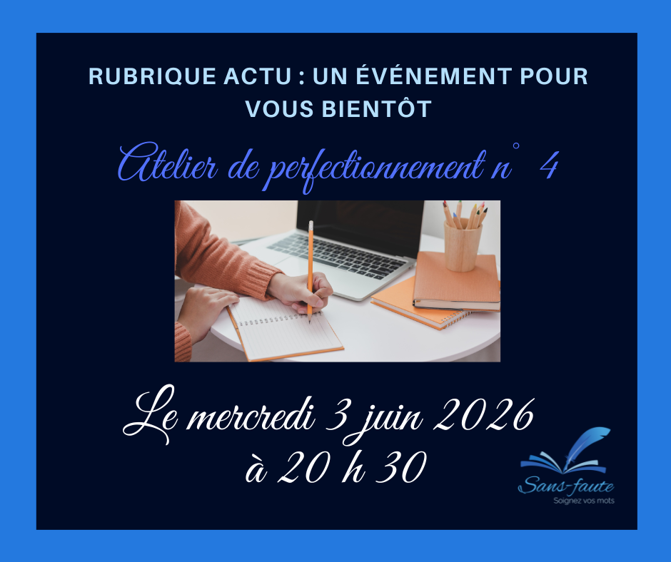 Visuel d'inscription à une dictée en visioconférence