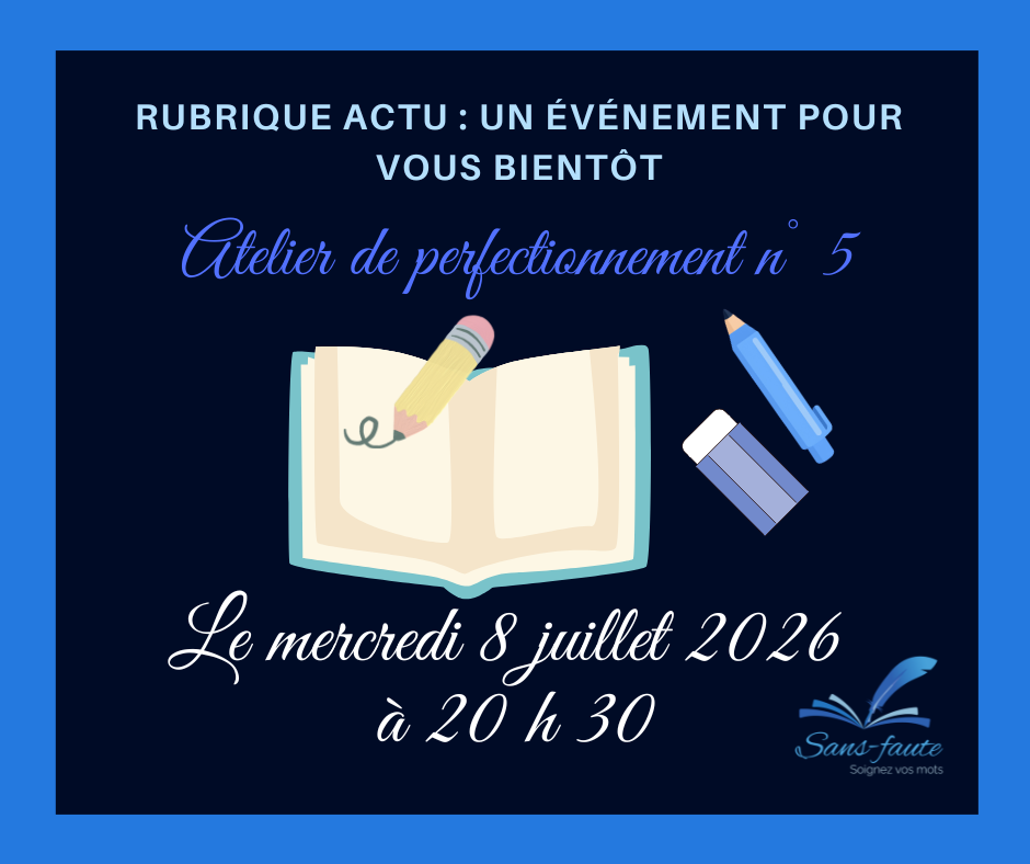 Image d'annonce d'une dictée en visio le mercredi 8 juillet 2026